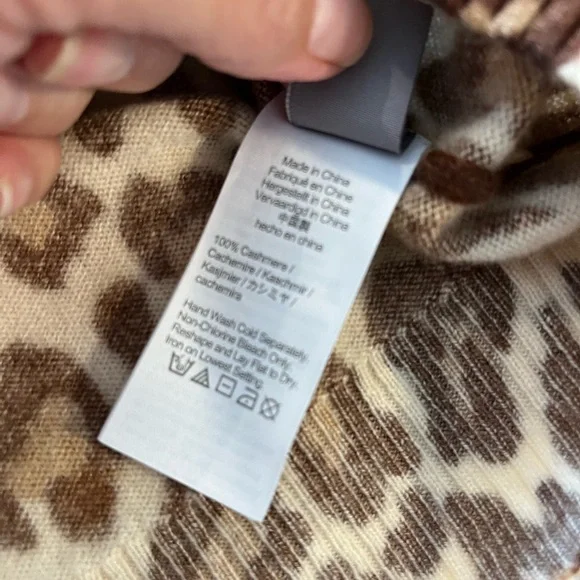 J. Crew NWT Cashmere Brown Leopard Print Tank Top - Picture 6 of 6